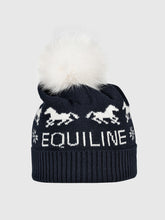 Load image into Gallery viewer, EQUILINE CHRISTMAS WOOL PON PON HAT WITH EQUILINE LOGO
