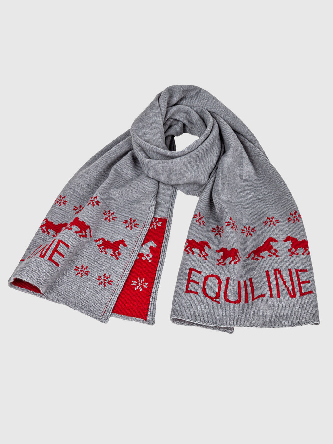 EQUILINE CHRISTMAS SCARF IN WOOL WITH EQUILINE LOGO