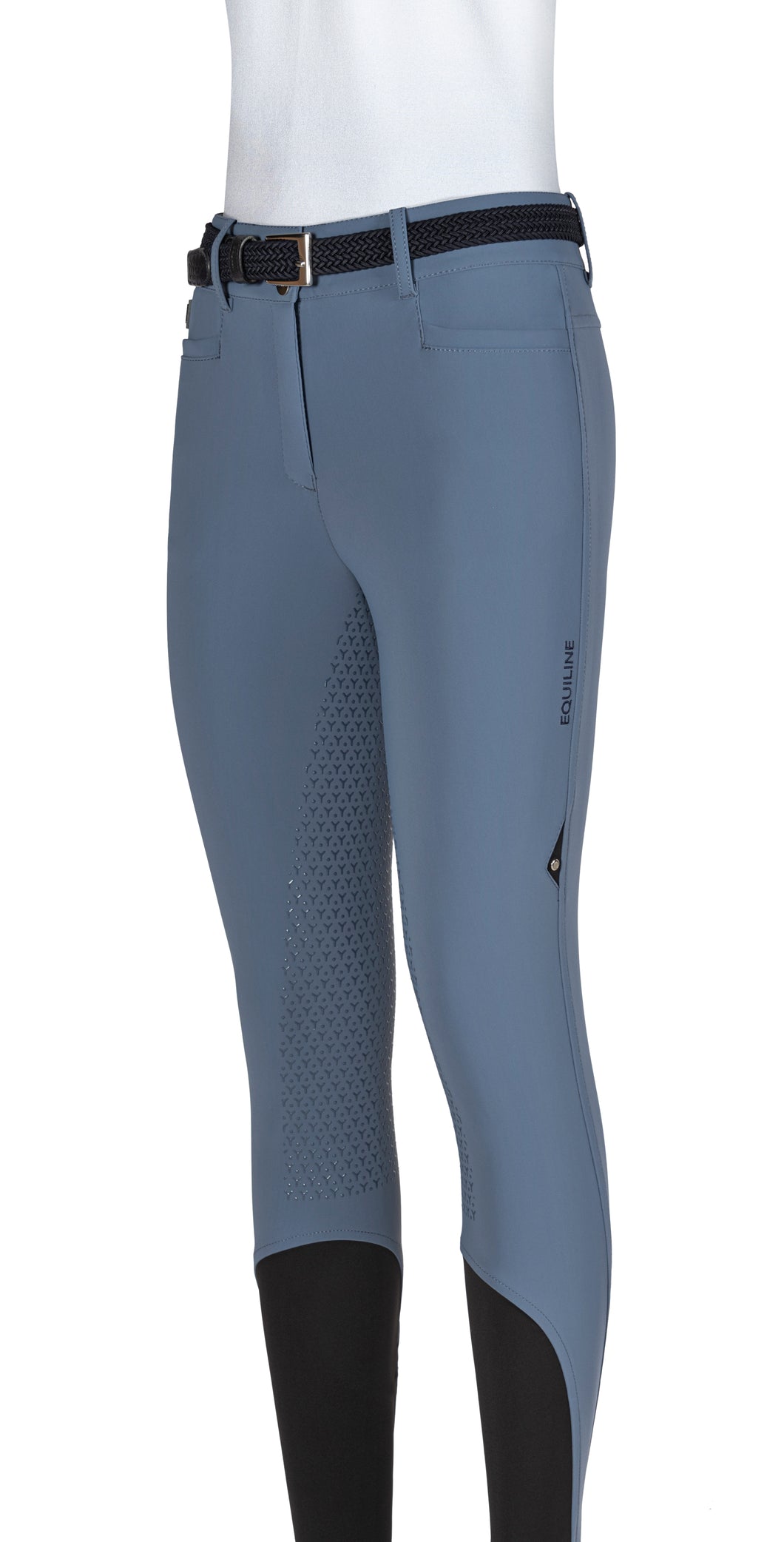 Equiline Women's Knee Grip Breeches Ernaek Higher Waist (tempest, ice & white)