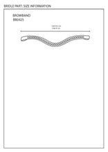 Load image into Gallery viewer, Equiline Browband with Rhinestones U Shaped
